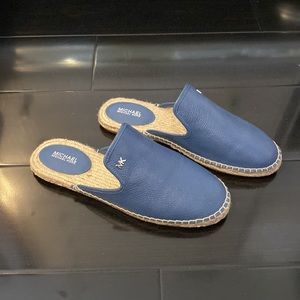 📌SOLD📌.    Michael Kors Periwinkle Slip on Leather Mules size 7.5 Brand New!